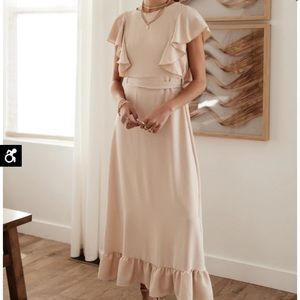 Bohme maxi dress in beige